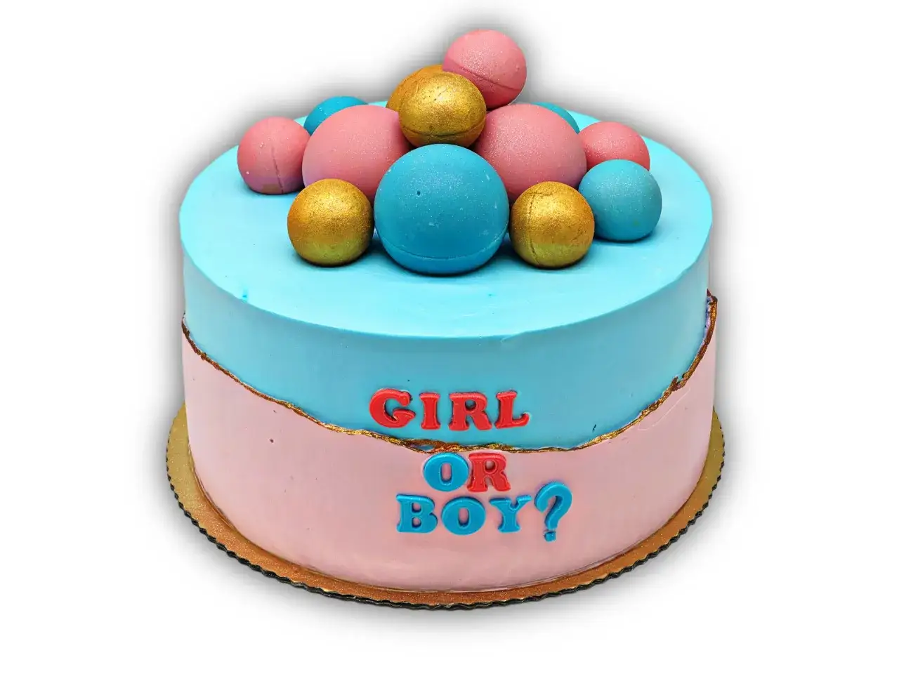 Uroczy tort na baby shower z napisem
