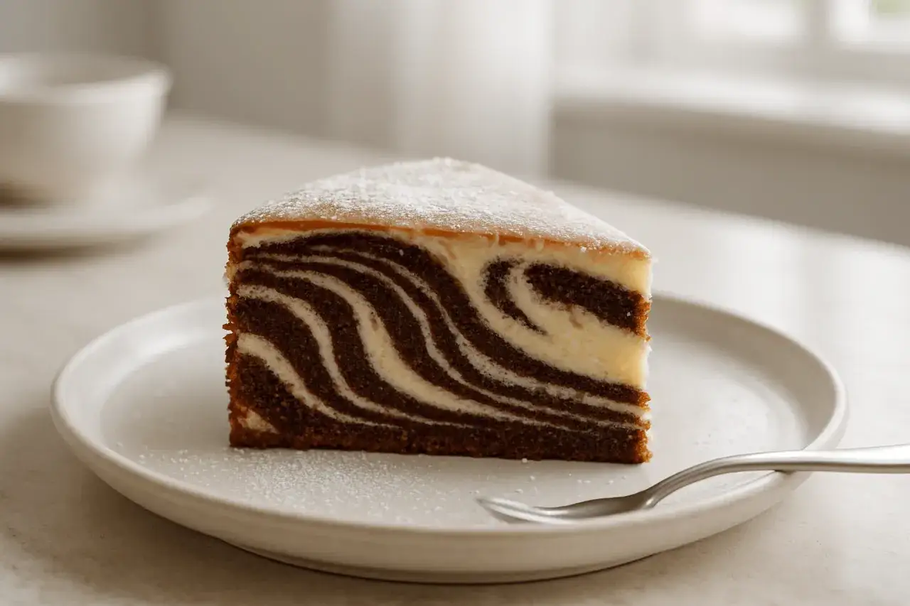 Ciasto zebra przekrój
