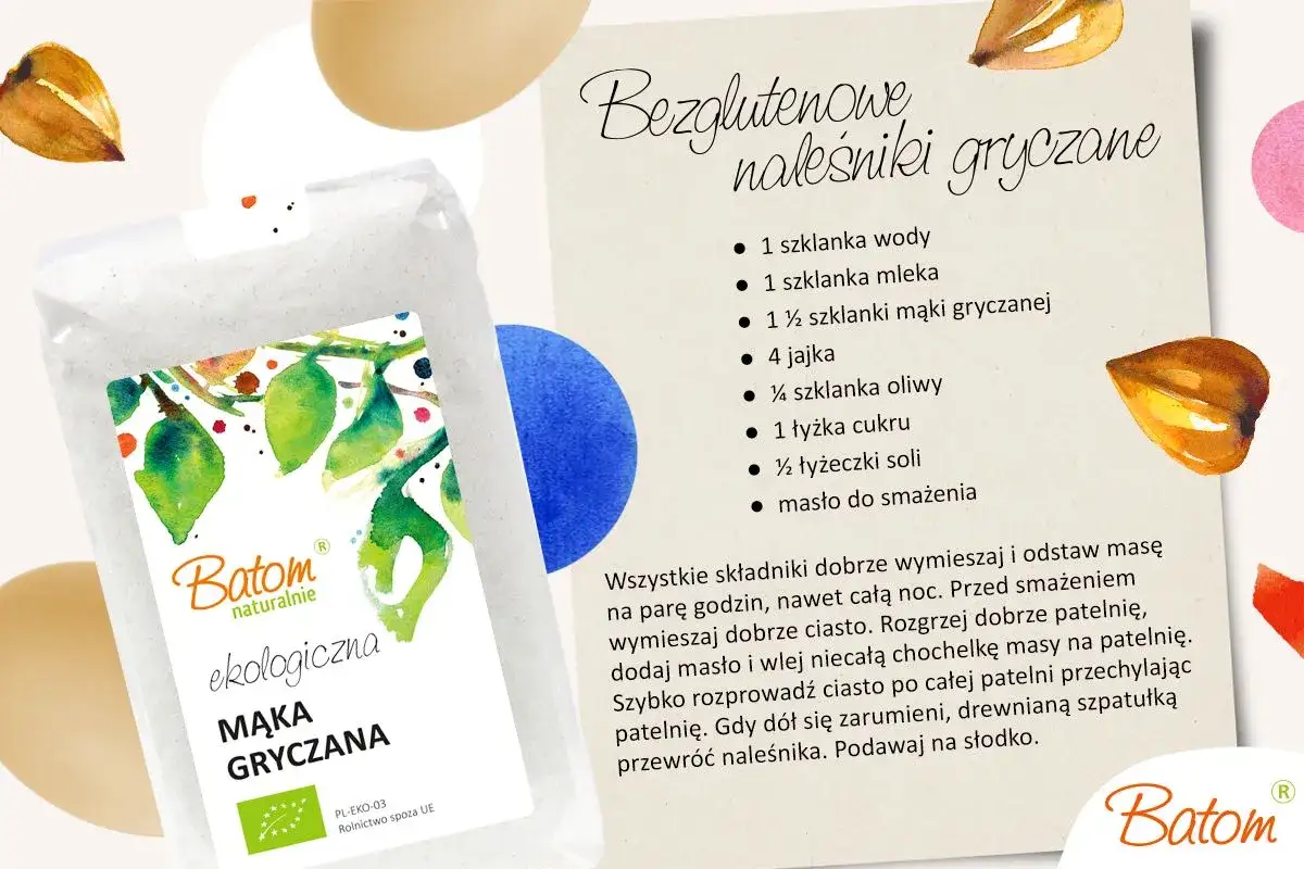 Przepis na bezglutenowe naleśniki gryczane. Dowiedz się, jak zastąpić mąkę pszenną, poznaj proporcje i składniki.